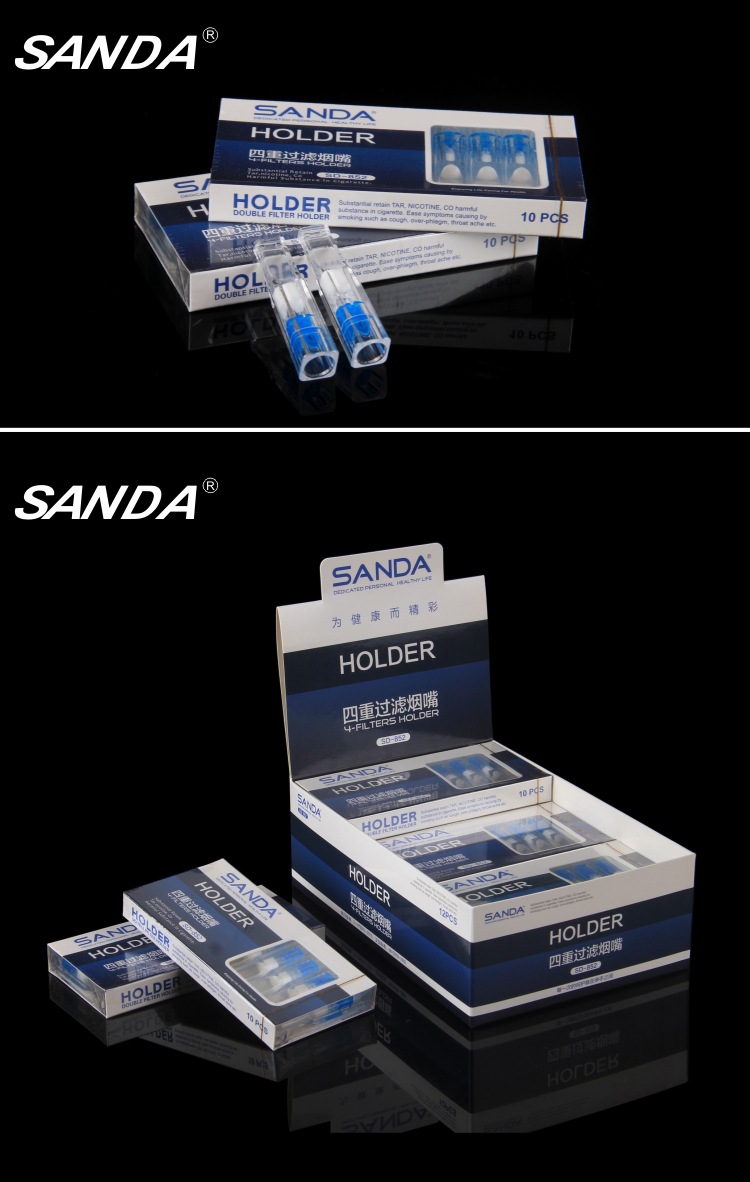三达烟嘴sd-852抛弃型四重过滤一次性健康烟嘴120支香烟过滤器
