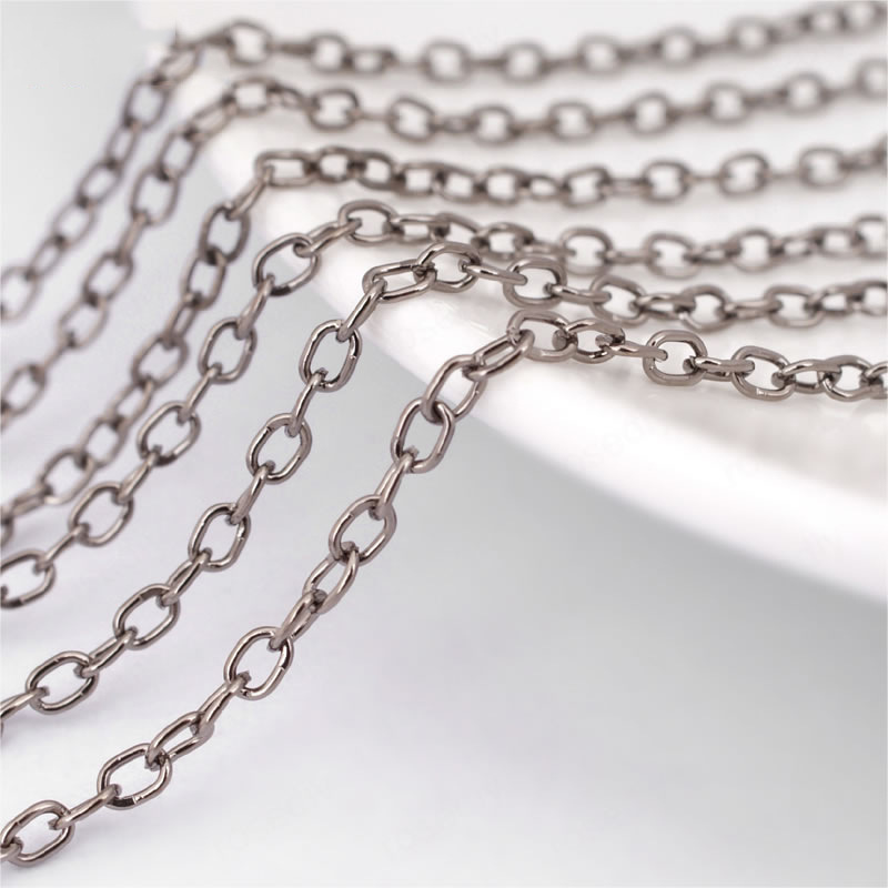 diy耳环珍珠金属链条 o型链项链耳坠发簪配件十字链o形链