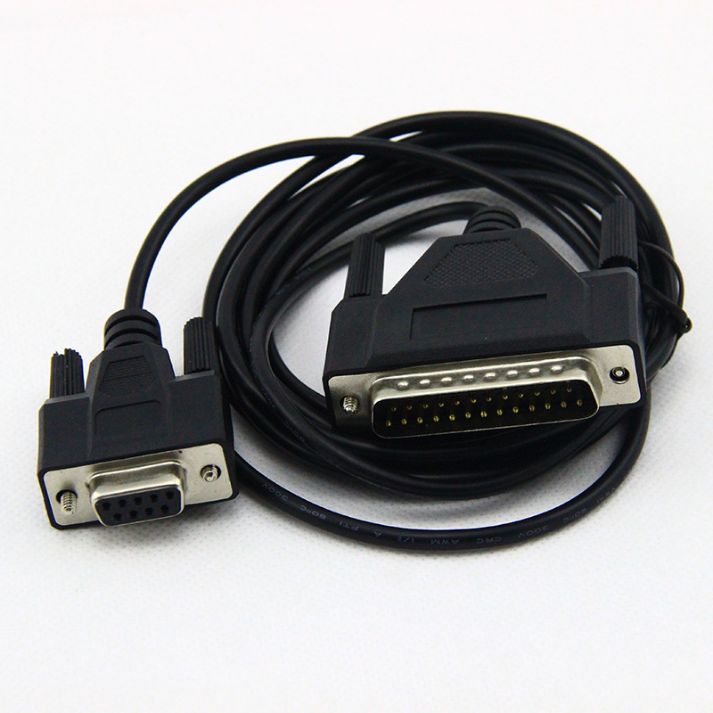 db9转db25线 rs232串口线转并口线 公对母工业控制线 com口连接线