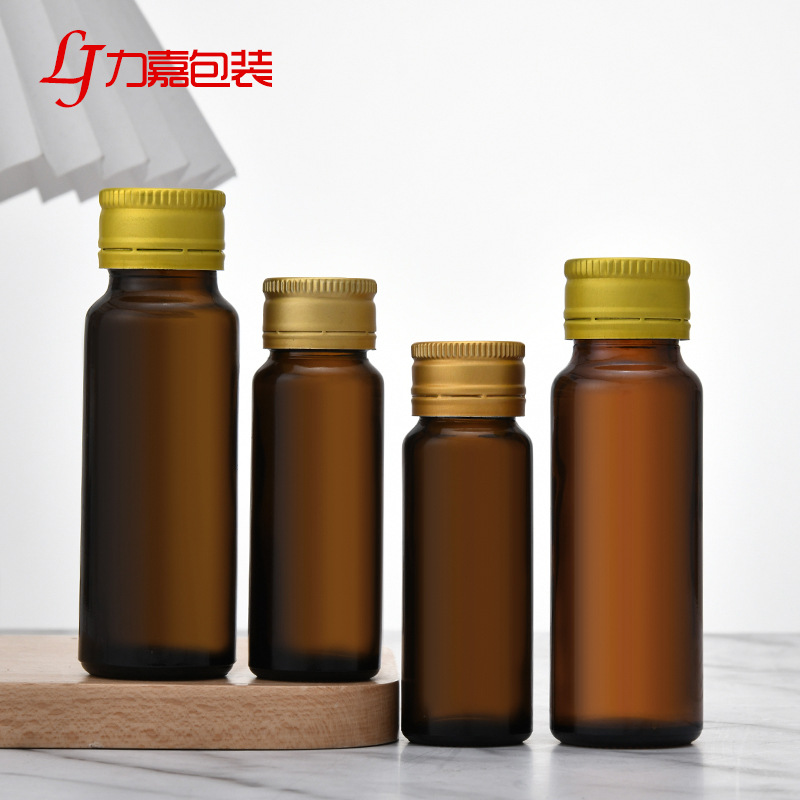 茶色避光密封口服液玻璃瓶30ml50ml糖浆瓶酵素硅胶塞铝盖
药玻瓶