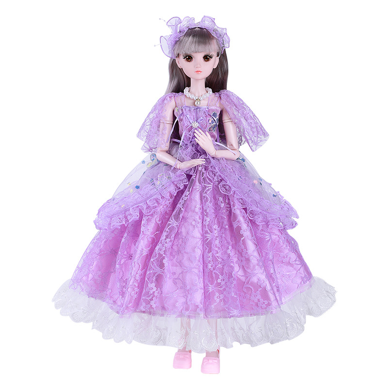 60cm Large Simulation Doll Set Aisha Princess Elsa Girl Toy Tongle Barbie Doll Wholesale