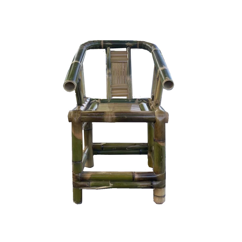 竹制品手工竹椅复古太师椅靠椅子老式圈椅围椅乘凉阳台休闲椅麻将