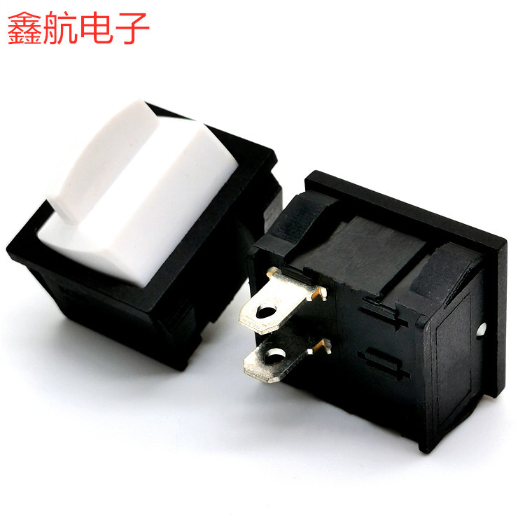 供应2脚摇摆开关 暖温控器电源开关kcd5摆动翘板白色带柄船型开关