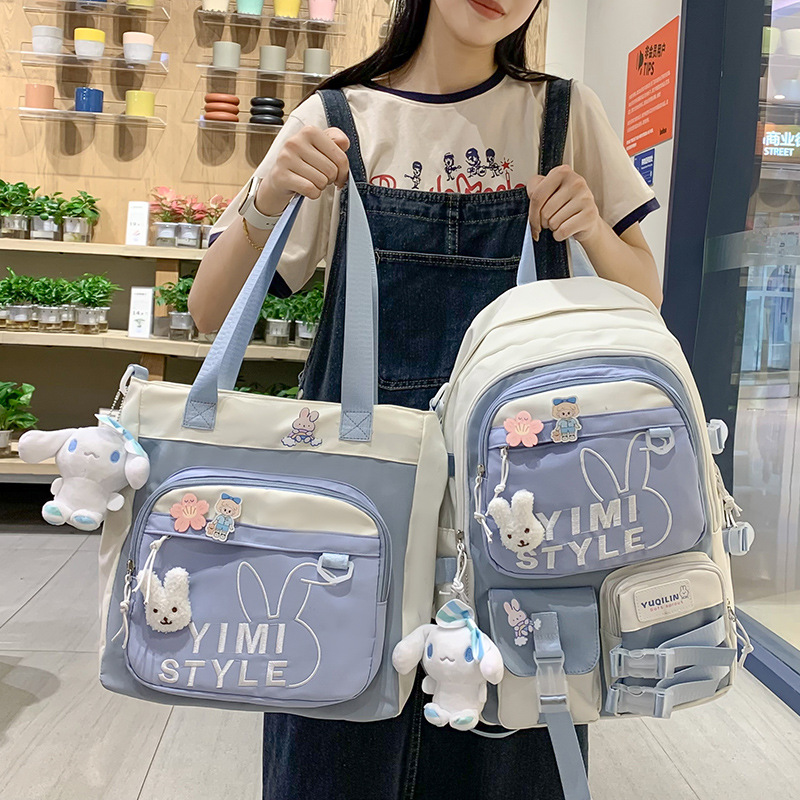 Schoolbag Female Junior High School Student Large Capacity Good-looking Backpack New Grade Three to Six Lightweight Elementary School Studebt Backpack