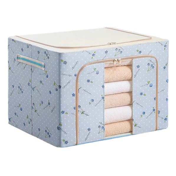 Steel Frame Storage Box Oxford Cloth Clothing Storage Box Quilt Storage Box Foldable Wardrobe Cloth Storage Bag with Lid