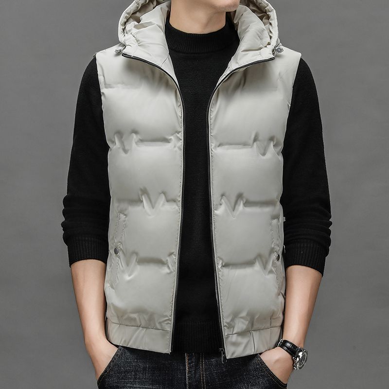 新款男装轻薄羽绒马甲春秋季男士背心免洗羽绒服坎肩秋装外套男
