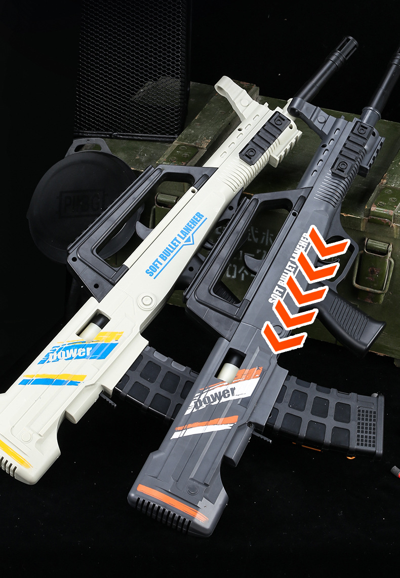 新款95式qbz步枪 儿童玩具枪跨境批发吃鸡同款手动上膛抛壳软弹枪