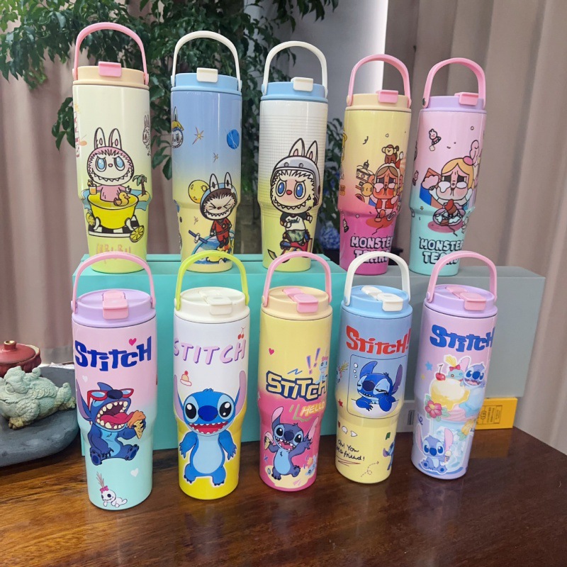 cross-border new arrival 304 stainless steel thermos cup cartoon anime large ice cup outdoor portable cup 3d printing