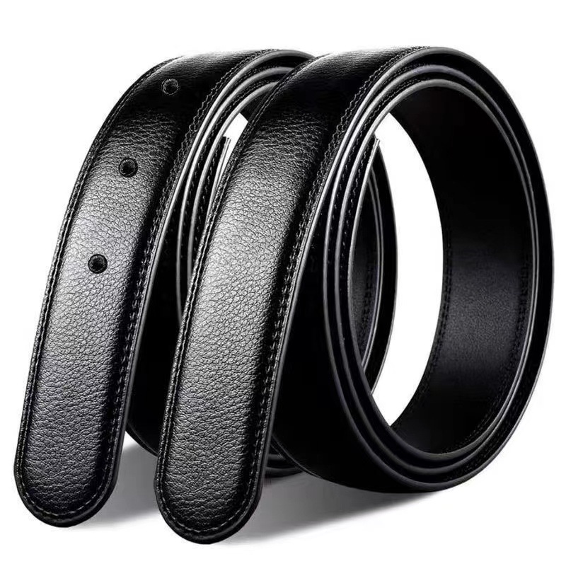 针扣真皮皮带男士打孔腰带打洞带孔穿孔皮带二层牛皮3.5 3.