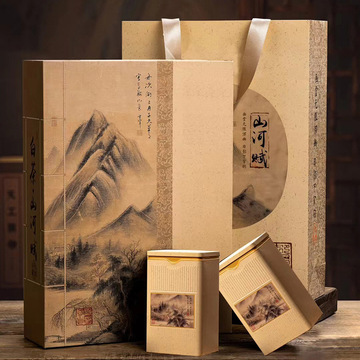 新款茶叶包装盒空礼盒高档红茶绿茶通用半斤装书型礼盒装空盒