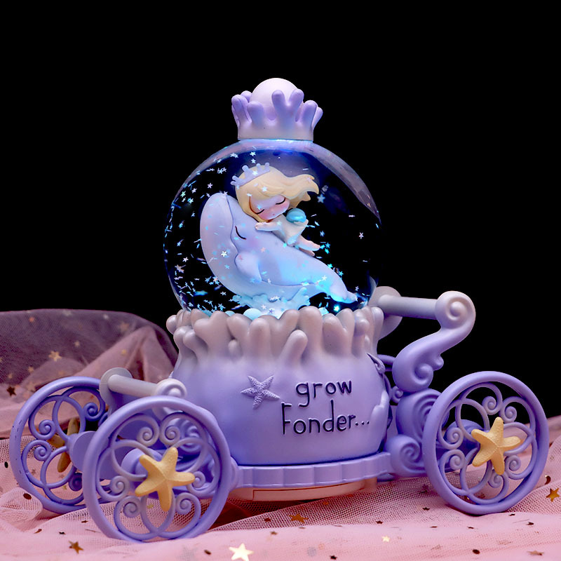 Star Sea Dolphin Girl Crystal Ball Music Box Cartoon Music Box Female Student Creative Birthday Gift Wholesale