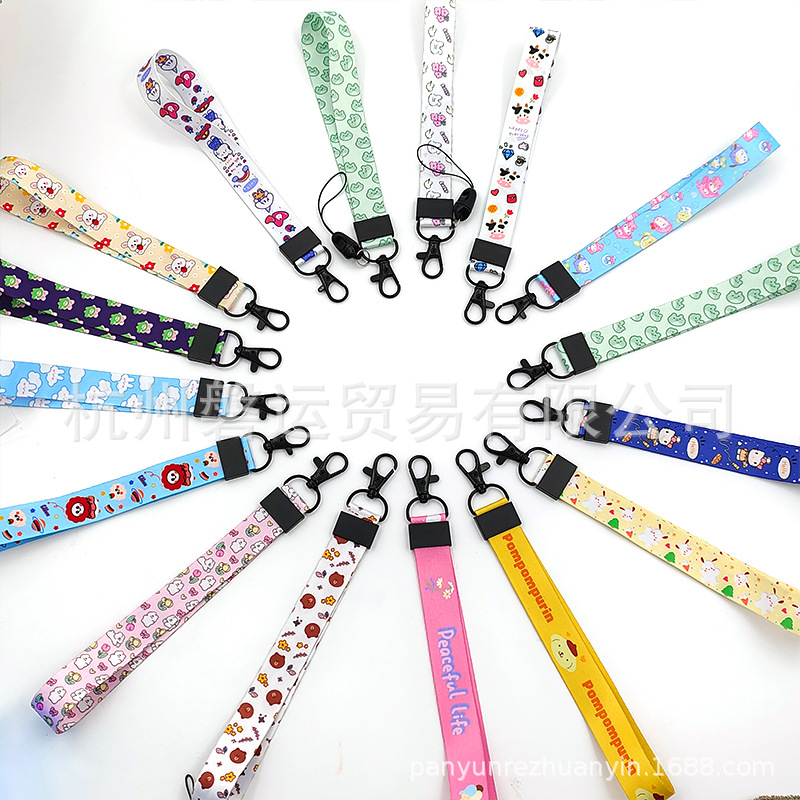 Factory Wholesale 2cm Color Card Holder Lanyard Work Permit Strap Student Long Shoelace Card Holder Badge Rope Mobile Phone Lanyard