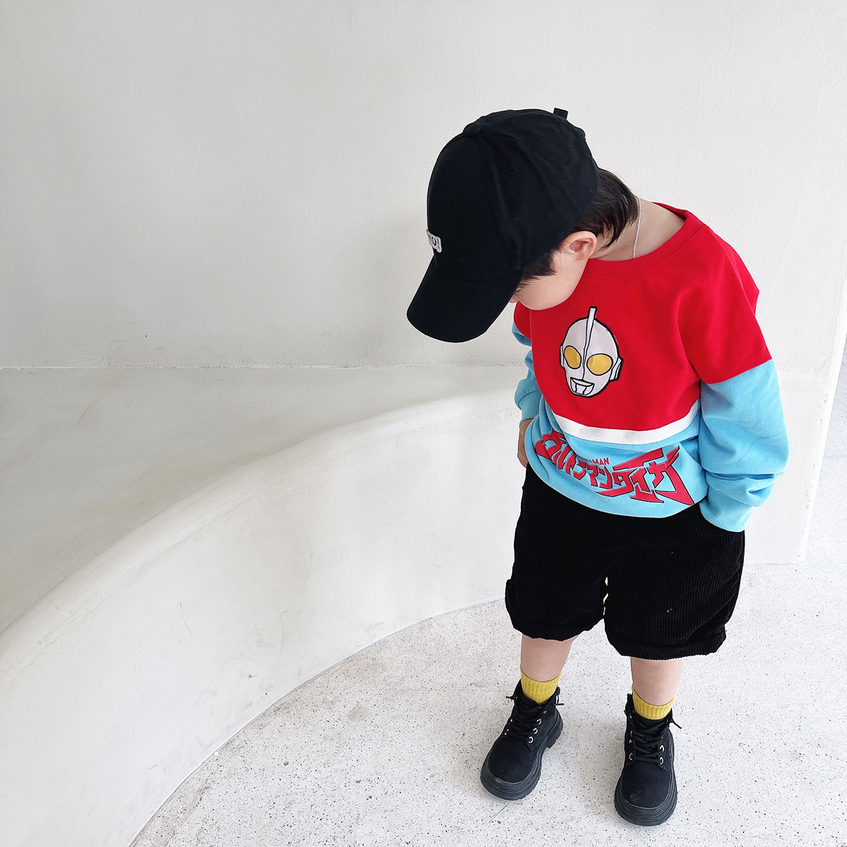 2021秋款男童卫衣大q宝童装儿童发光卫衣潮牌童装宝宝上衣洋气