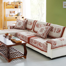 沙发两侧扶手垫粗布古典风沙垫布实木坐垫保护桌布椅垫四季老粗