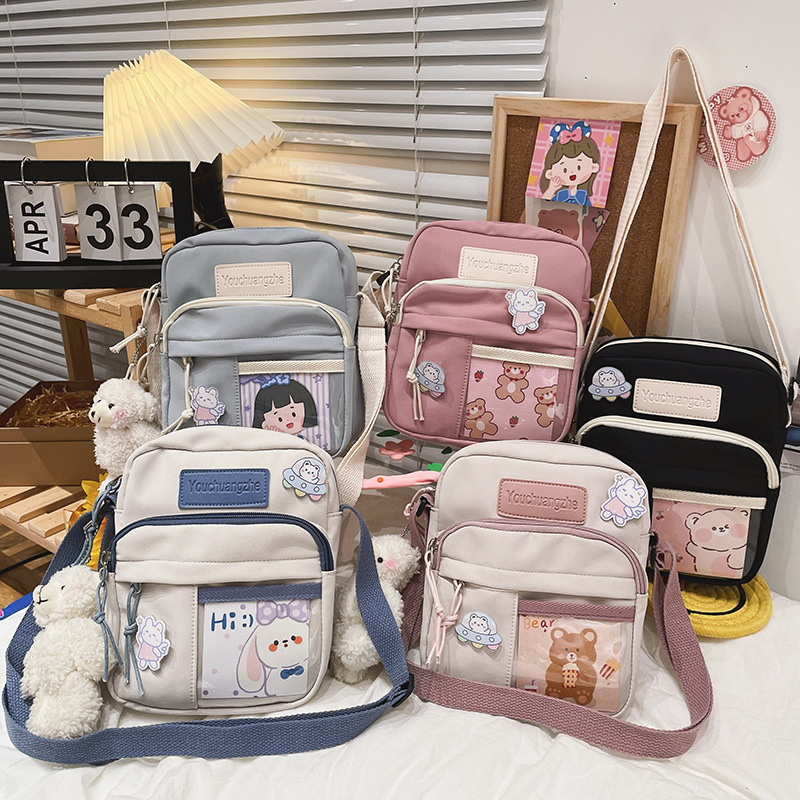 2023 new pouch japanese cute creative transparent students‘ crossbody bag women‘s casual simple shoulder bag