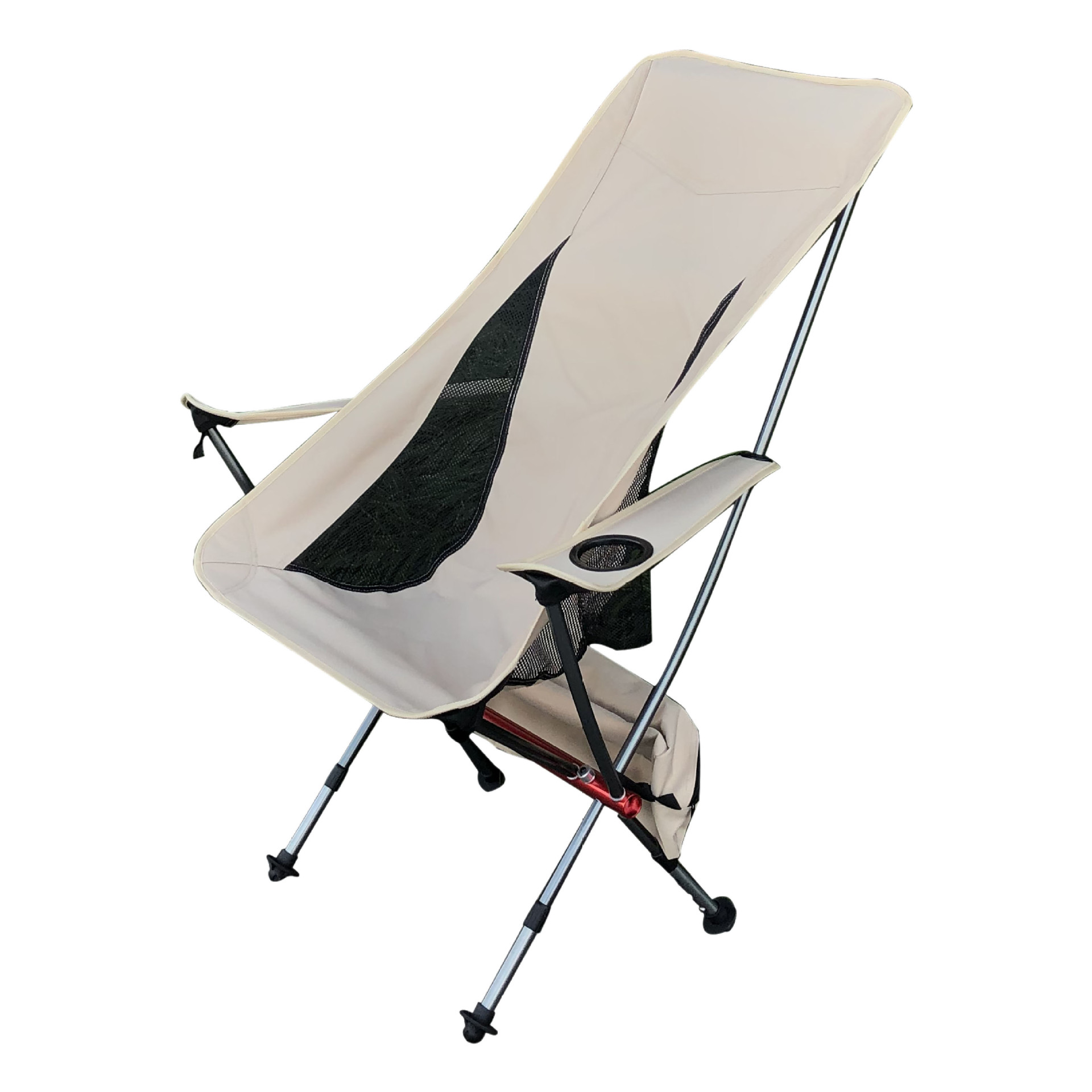 跨境新品7075铝合金户外折叠椅扶手伸缩腿庭院烧烤垂钓野营月亮椅