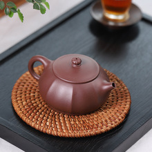 厂家批发方开明手工茶壶筋纹明炉壶180ml功夫茶具紫砂壶一件代发