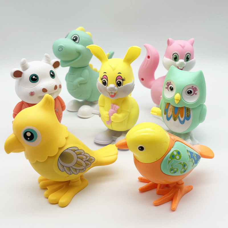 Wind-up Toy Children's Winding Dinosaur Cartoon Small Animal Night Market Stall Small Gift Shangjin Winding Toys Wholesale