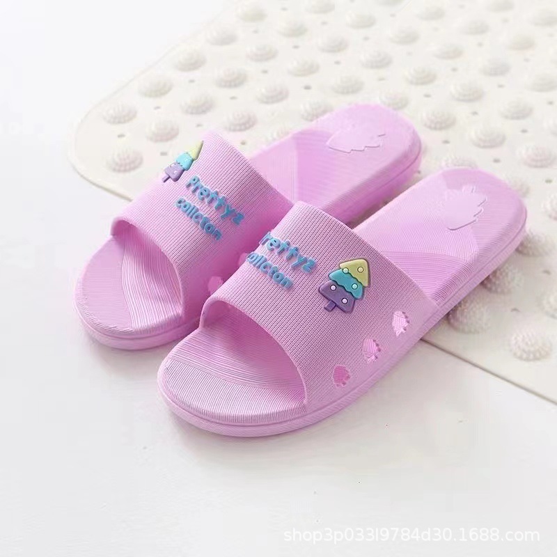 Fashion Couple Ladies' Sandals Summer Bathroom Outdoor All-Matching Non-Slip Wear-Resistant Wholesale Cartoon Foreign Trade Delivery