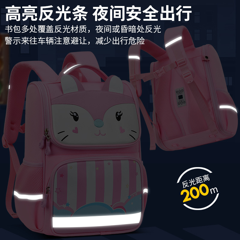 New Primary School Student Cartoon Schoolbag Men's One-Piece Open Space Bag 1-3-6 Grade Backpack Children's Schoolbag