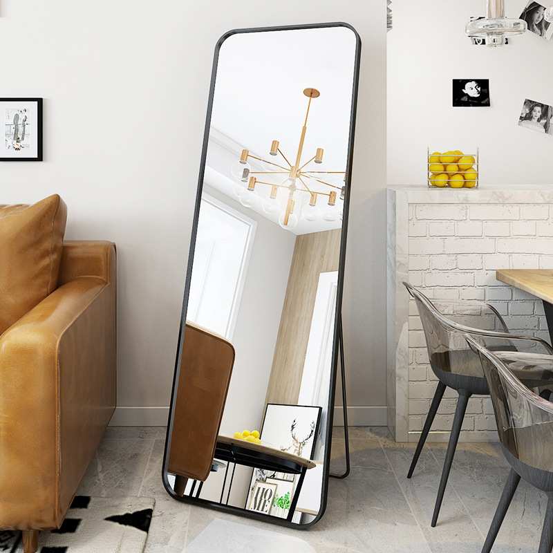 Full-Length Mirror Dressing Floor Mirror Home Wall Mount Girls' Bedroom Makeup Wall-Mounted Dormitory Three-Dimensional Fitting