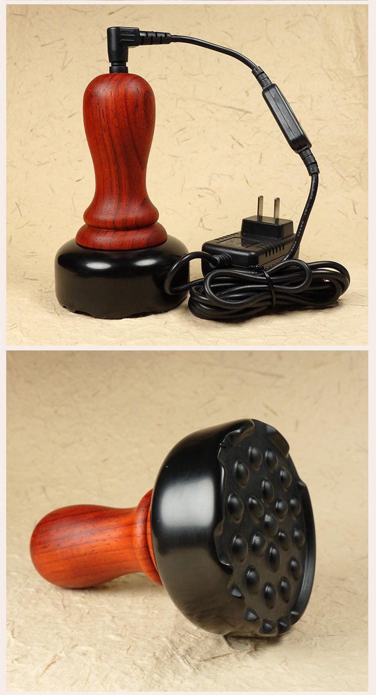 砭石温灸仪插电家用刮痧按摩仪阳罐电热太极球能量石热灸疏通经络