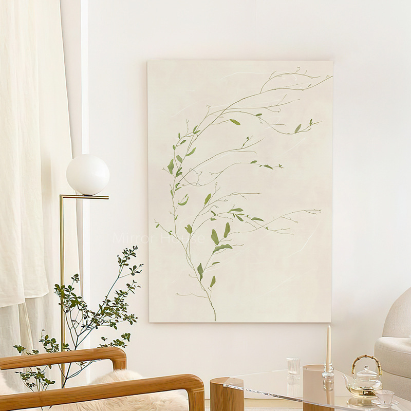 北欧风玄关装饰画奶油风沙发背景墙落地画简约客厅挂画艺术无框画