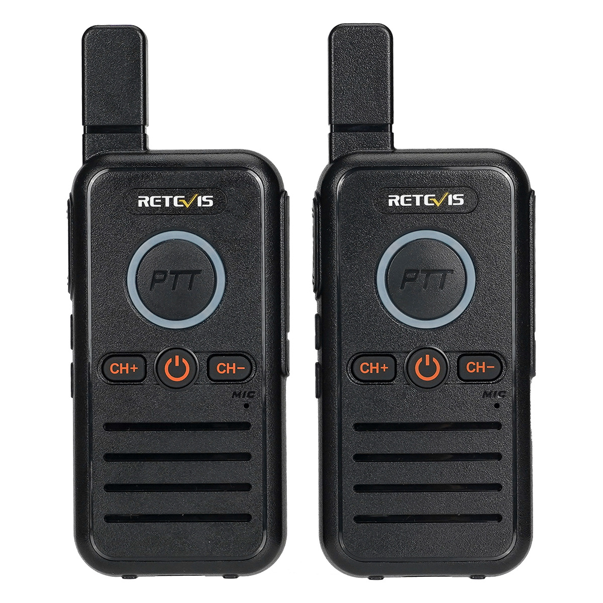 retevis rb45/645小巧对讲机两台装 双ptt frs /pmr 带呼吸灯