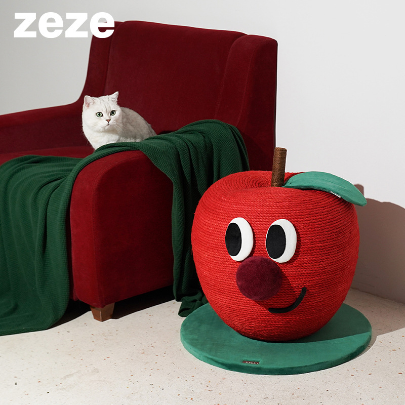 zeze巨型苹果猫抓球防猫抓沙发麻绳猫抓板耐抓咬不掉屑猫咪抓板球