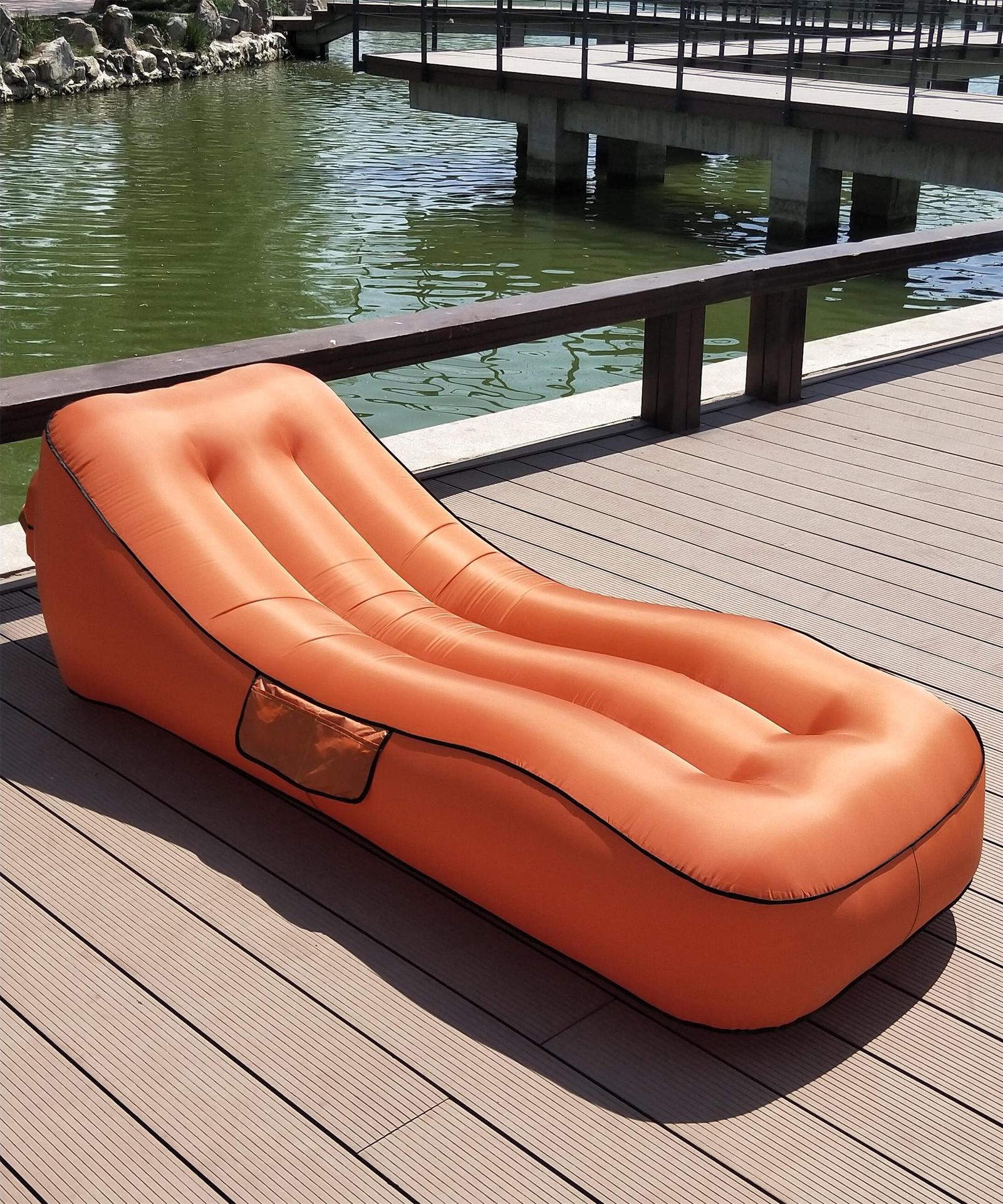 户外充气沙发便携充气午睡床沙滩躺床懒人充气沙发单人陪护躺椅