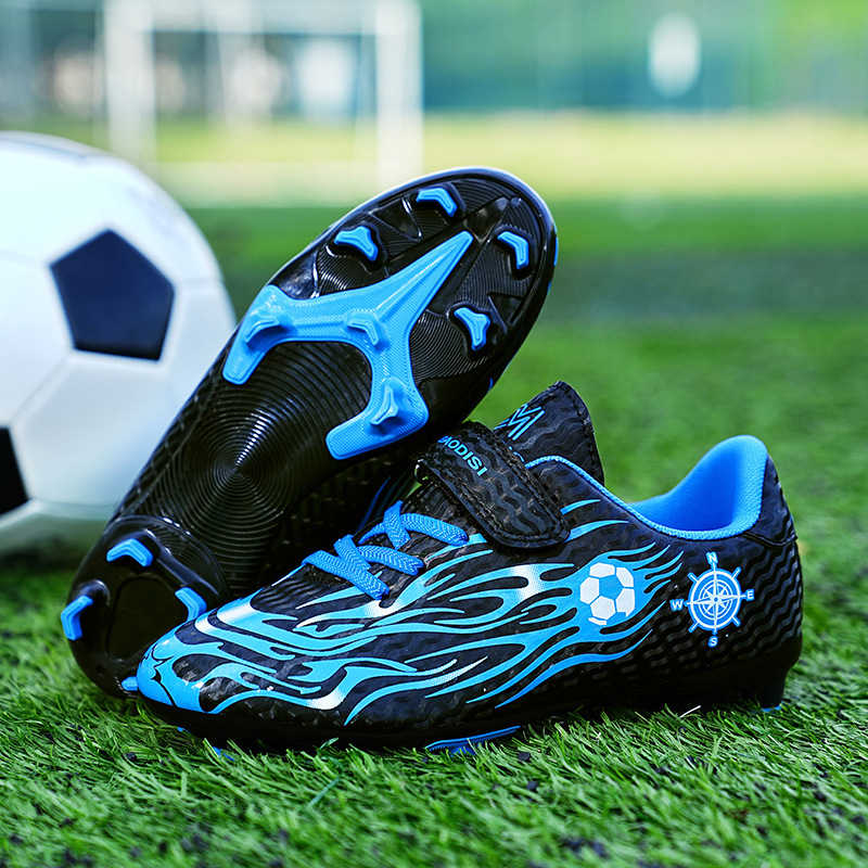 跨境外贸儿童足球鞋男女运动足球鞋碎钉小学生室内足球比赛训练鞋