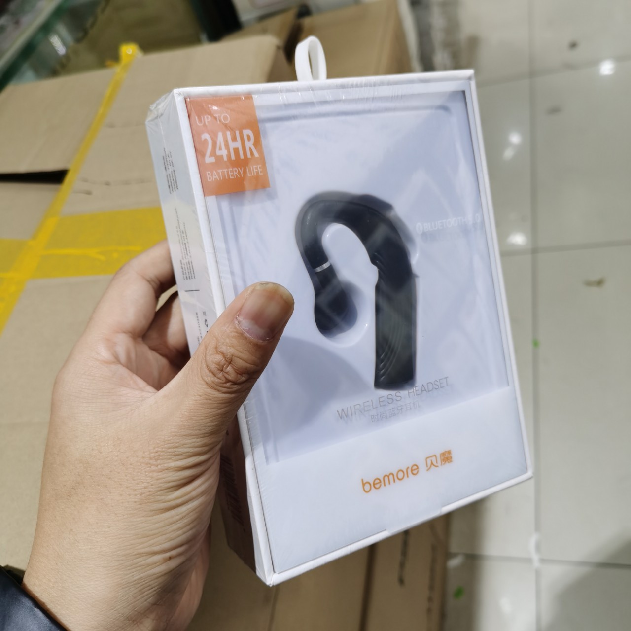 贝魔挂耳式长待机蓝牙耳机商务蓝牙无线手机耳机 大包装礼品盒装