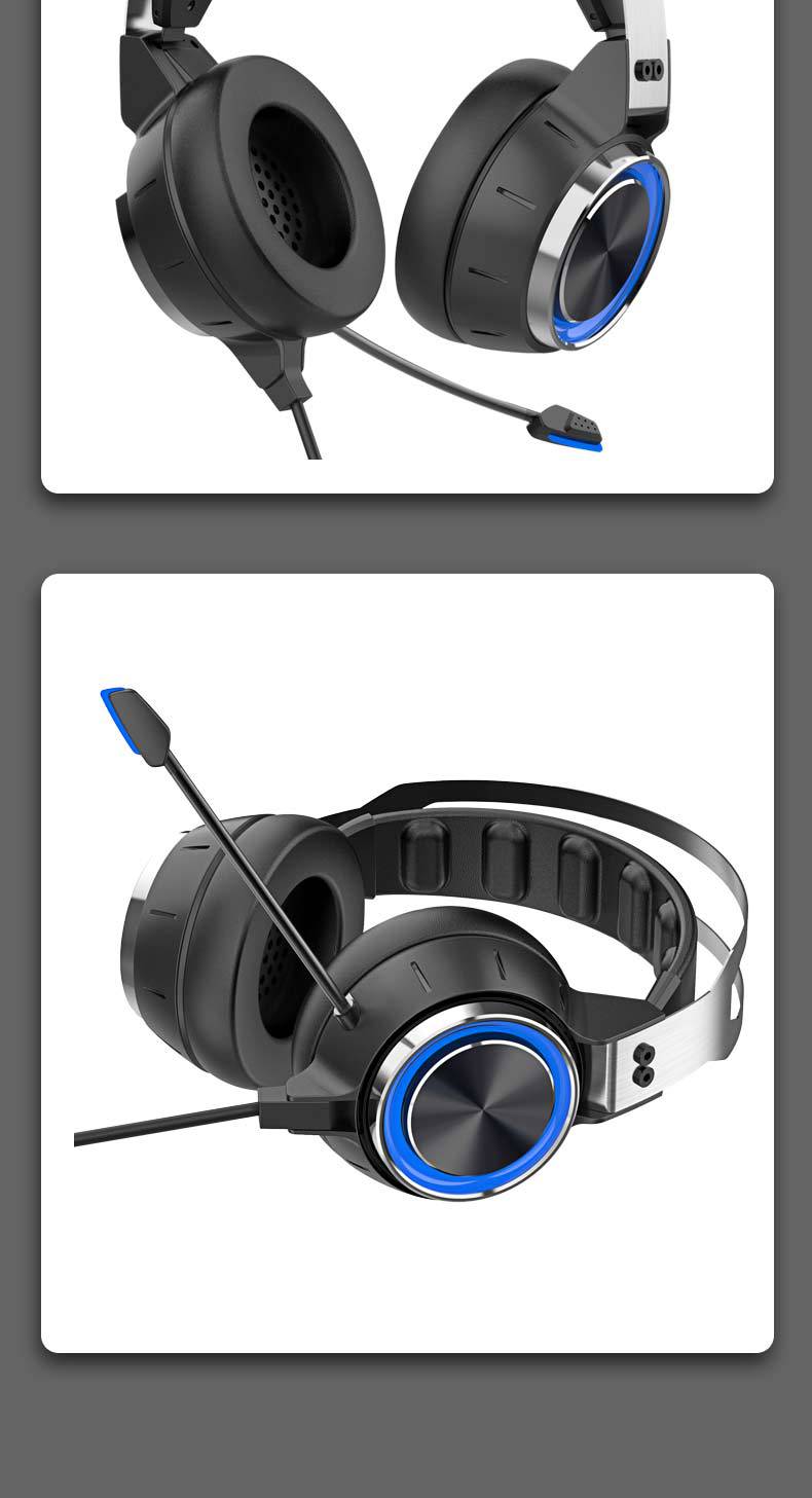 k15头戴式吃鸡耳机影音耳机耳麦发光电竞游戏耳机带麦厂家跨境款