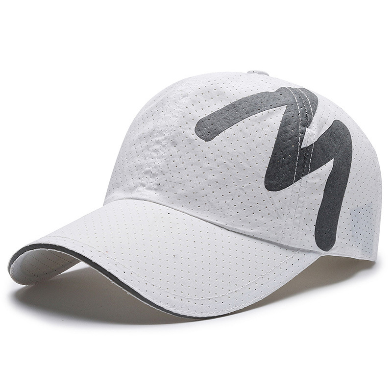Summer Men's Quick-Drying Baseball Cap Perforated Ventilation Cap Women's Alphabet Peaked Cap Sports Sun-Proof Hat