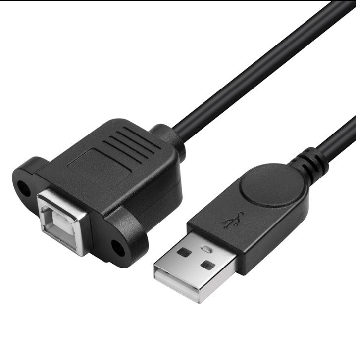 打印线usb公转b母带螺丝孔可固定a公对打印方口母 a公转b母打印线