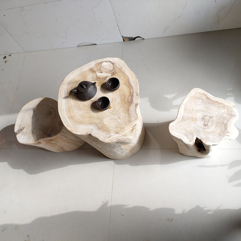 北欧实木墩原木凳客厅凳木桩树墩坐凳换鞋凳摆件创意矮凳木墩坐凳