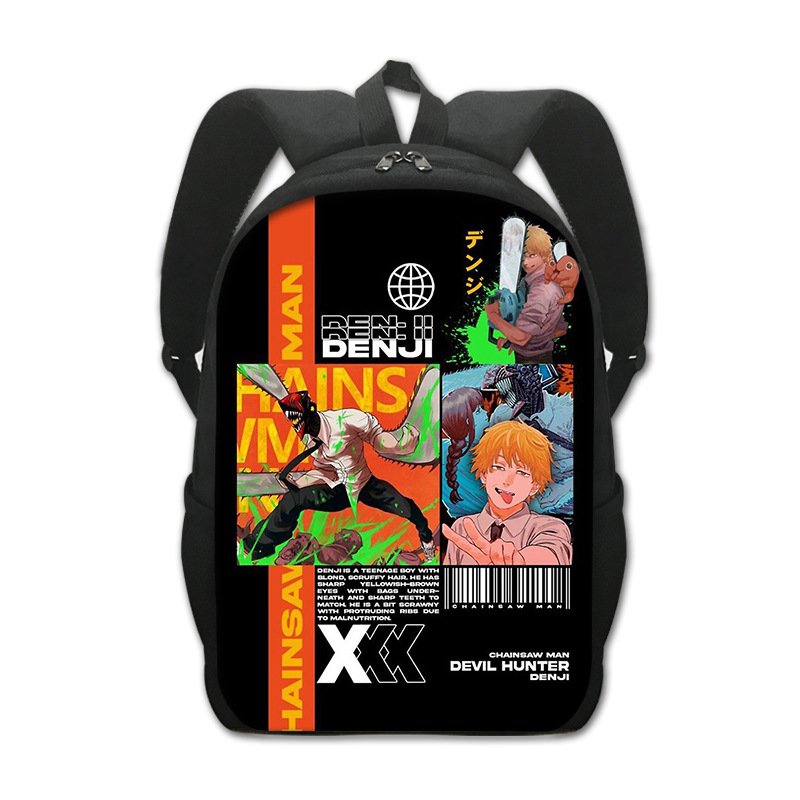 2022 New Chainsaw Man Cartoon Schoolbag Chainsaw Man Peripheral Creative Polyester Comfortable Backpack