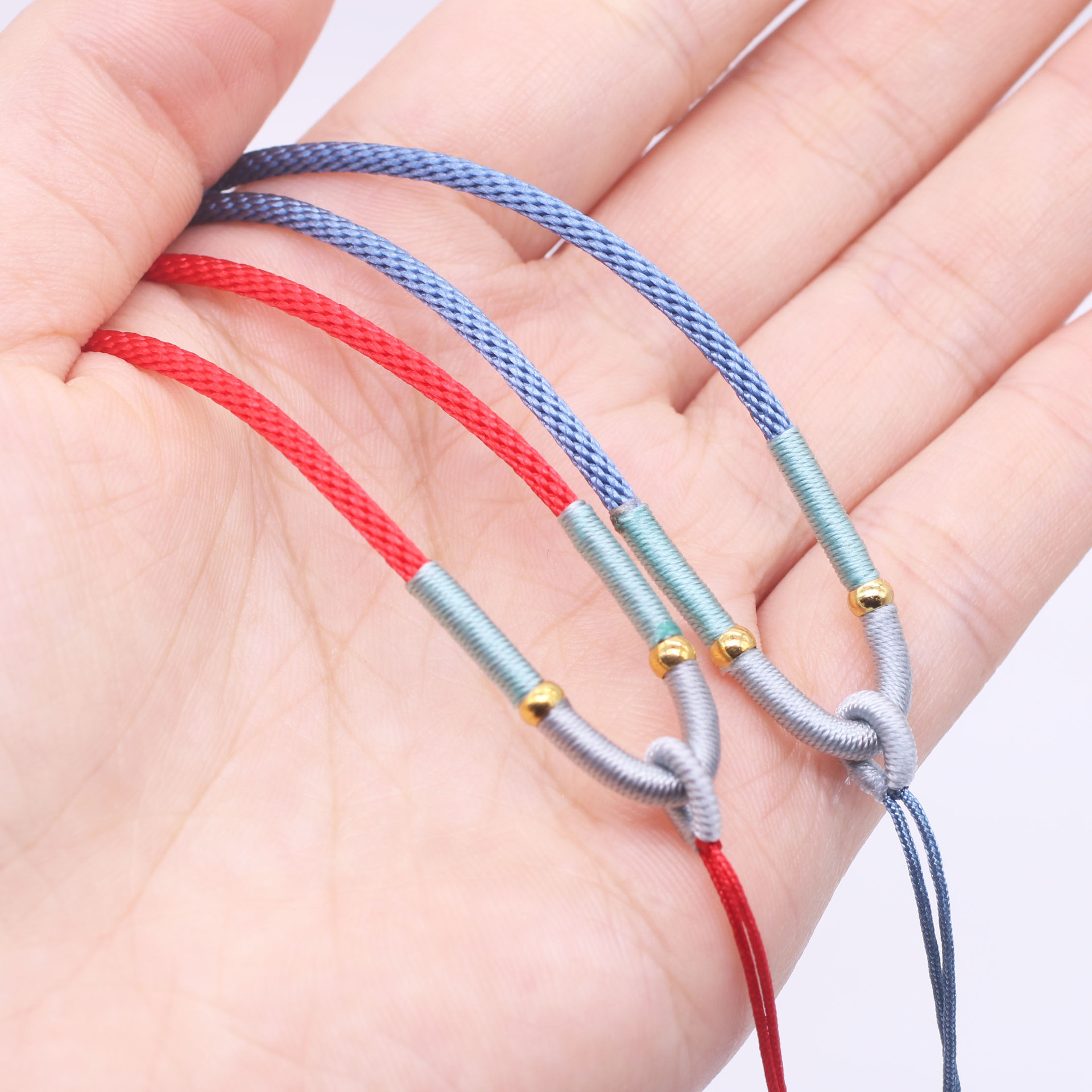 5成交201条相似玉米绳厂家2mm编织绳线手链红绳子