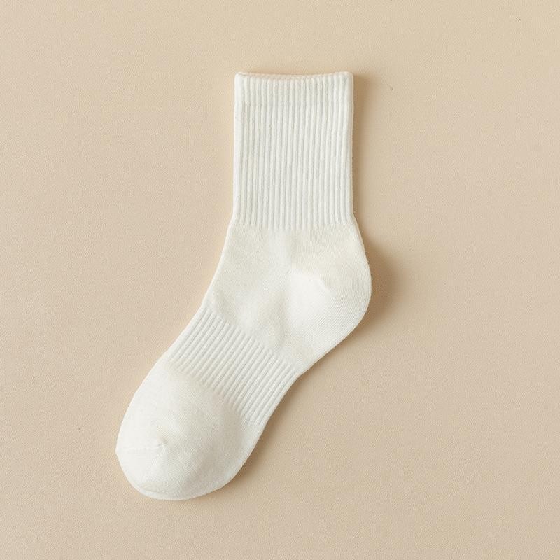 Zhuji Socks Men's Autumn and Winter Stockings Pure Cotton All Cotton Deodorant Long Black and White Cotton Socks Spring and Autumn Boys Tube Socks