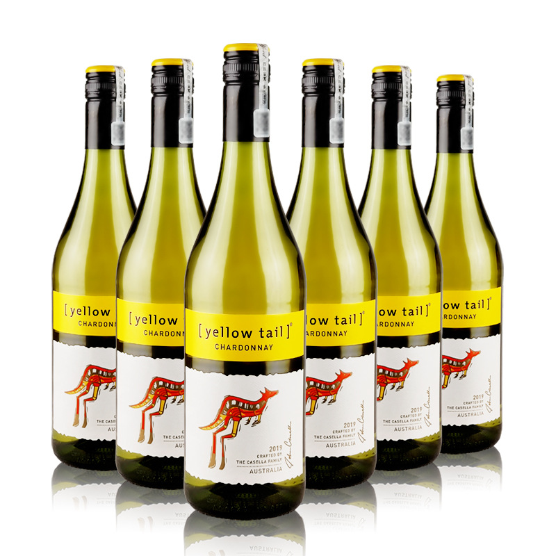 澳大利亚原瓶进口葡萄酒黄尾袋鼠霞多丽白葡萄酒750ml/瓶干白包邮