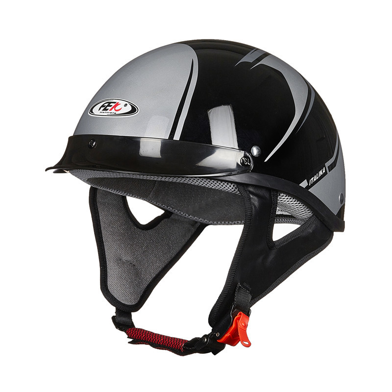 夏季哈雷头盔夏盔男机车半盔踏板摩托车复古太子头盔3c电动车头盔