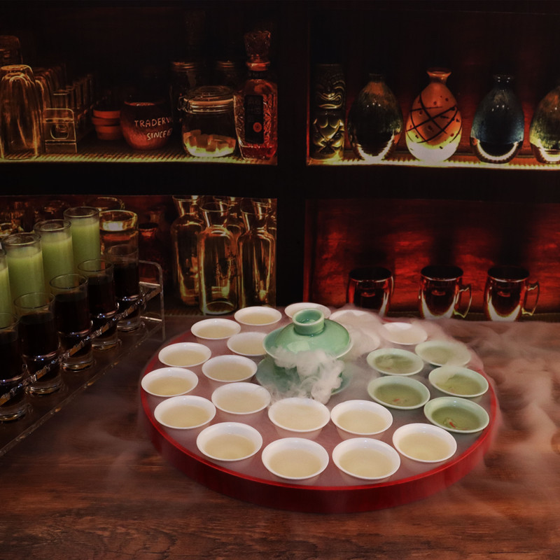 小酒馆清吧贰二麻耍酒杯复古中式国潮斗酒酒具七堂江湖堂套装