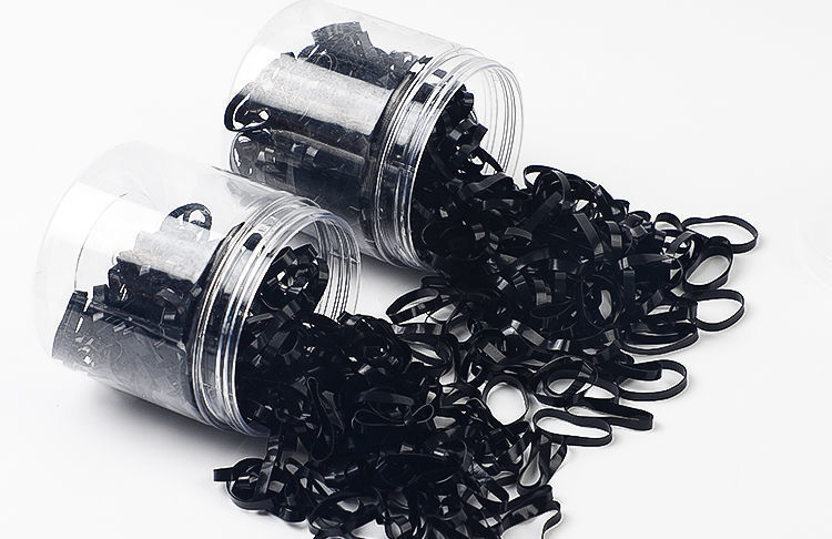 一次性胶圈橡皮筋发圈黑色大号头绳成人学生扎头发小皮筋加厚耐用