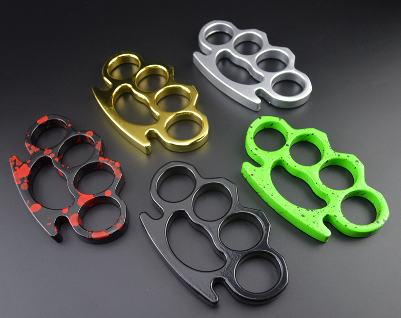 铝合金加厚铁四指玻纤铁拳环四指环防卫自由搏击手扣拳扣防身指虎