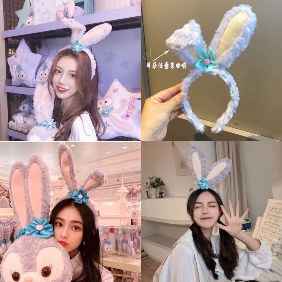 迪士尼发箍发光星黛露兔头箍游乐园兔子少女心毛绒头箍活动头饰