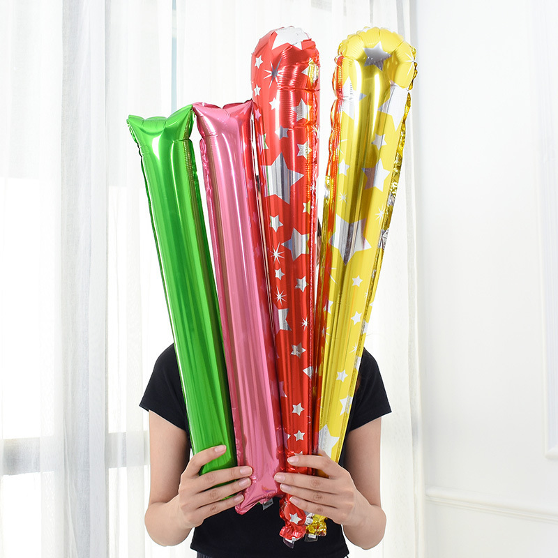运动会饰品 加油棒铝膜手持仕彩充气棒长条校运会加油棒拉拉队道