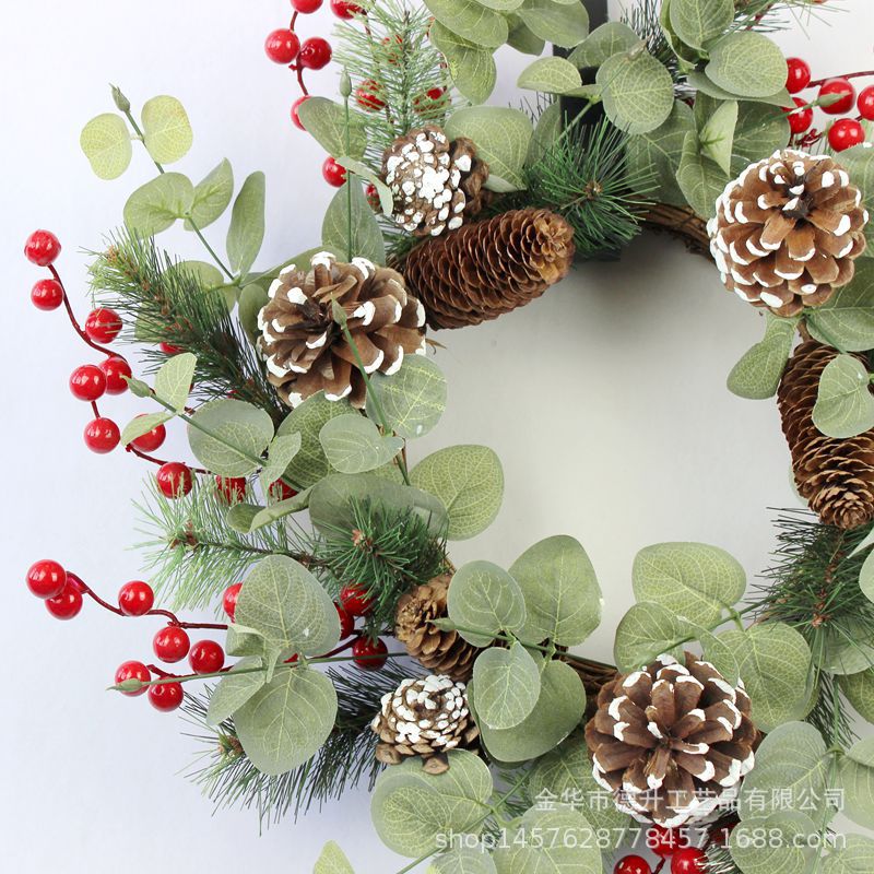 DSEN 2022 Cross-Border E-Commerce Amazon Christmas Eucalyptus Leaf Berry Pine Fruit Vine Garland