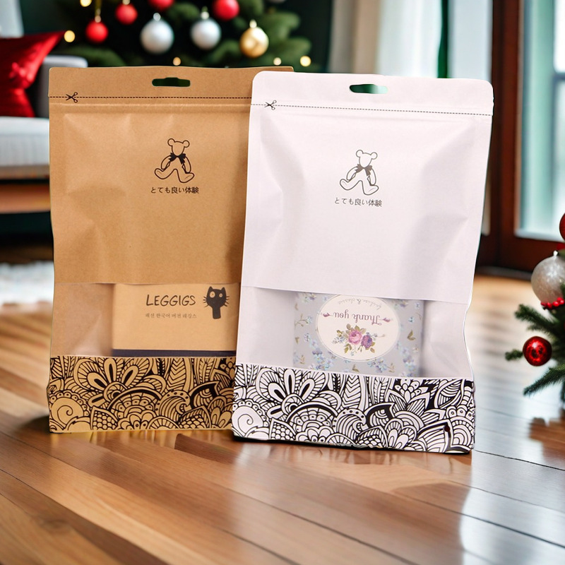 日系衬衫包装袋围巾t恤背心自封袋泳衣内裤棉袜子服装牛皮纸袋