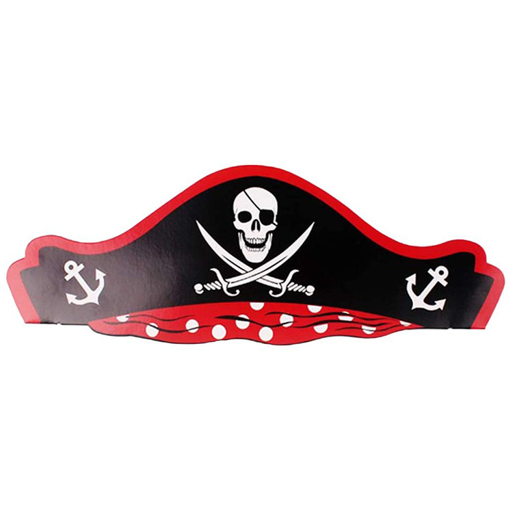 Halloween Children Adult Bar Birthday Party Paper Party Pirate Theme Toddler Paper Cap Pirate Hat Eye Mask