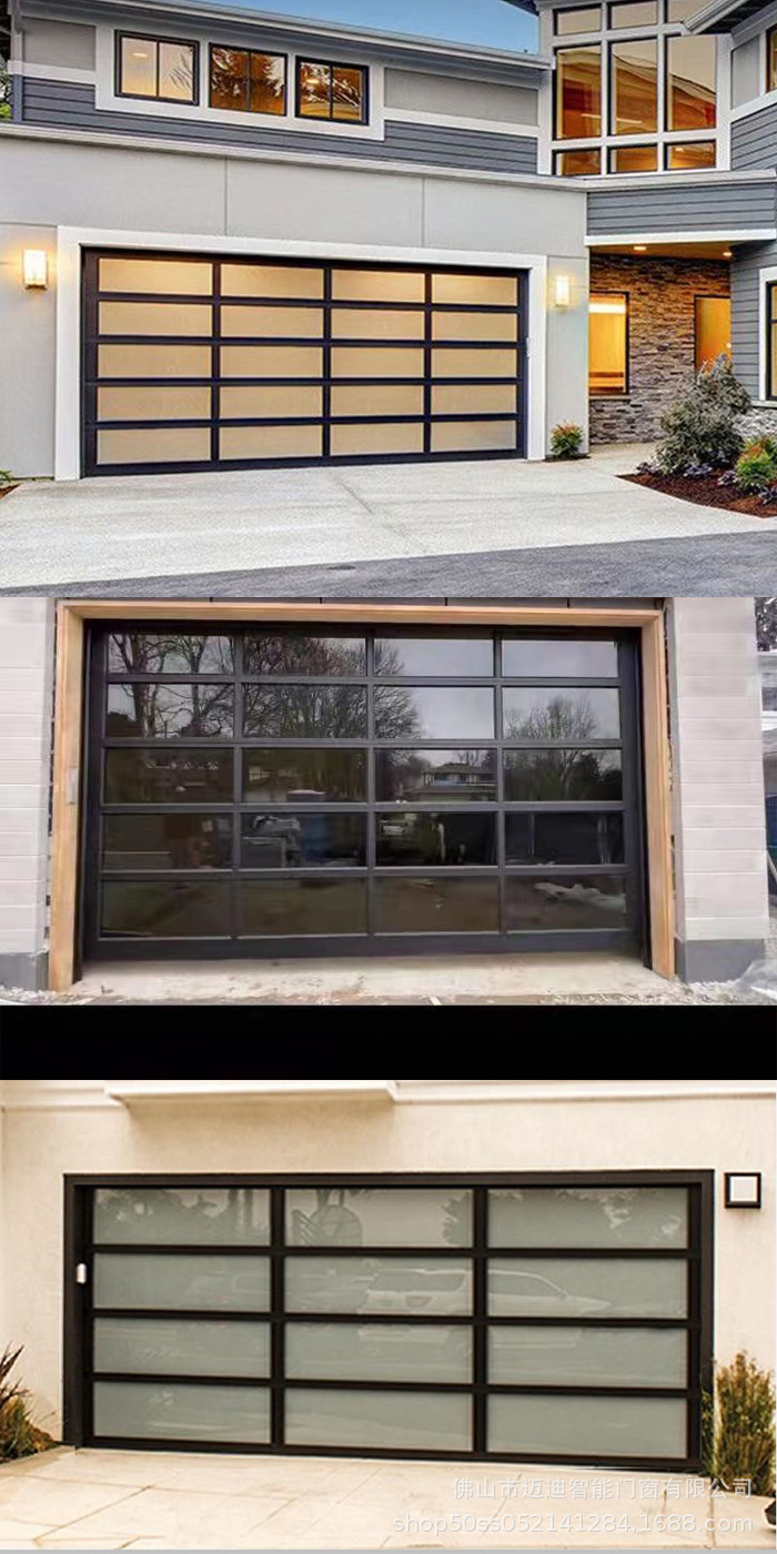 4s汽车店透视玻璃门汽车展厅铝合金工业提升门别墅翻板车库门定制